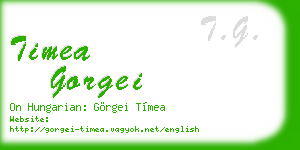 timea gorgei business card